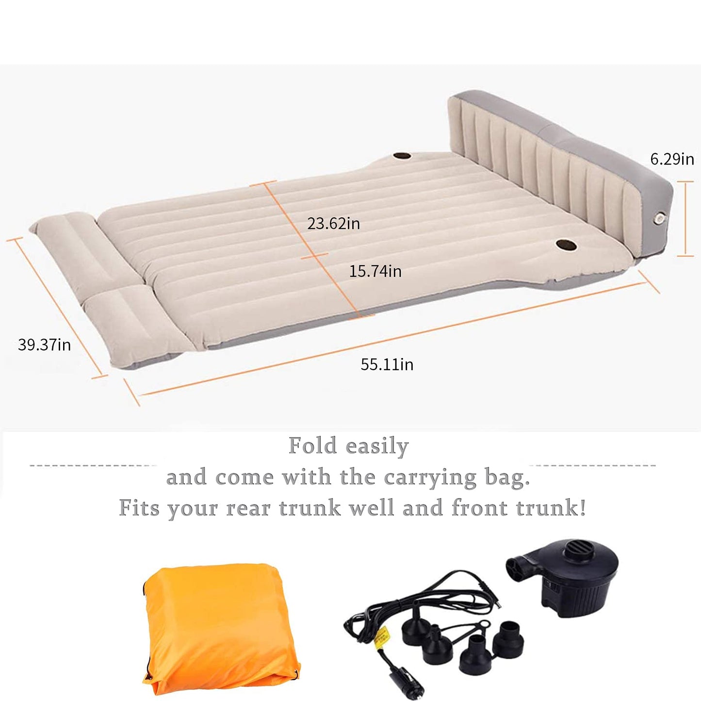 Air Mattress Bed for Tesla Model Y, 3, S, X 5 Seater | Inflatable Bed Camper Mode