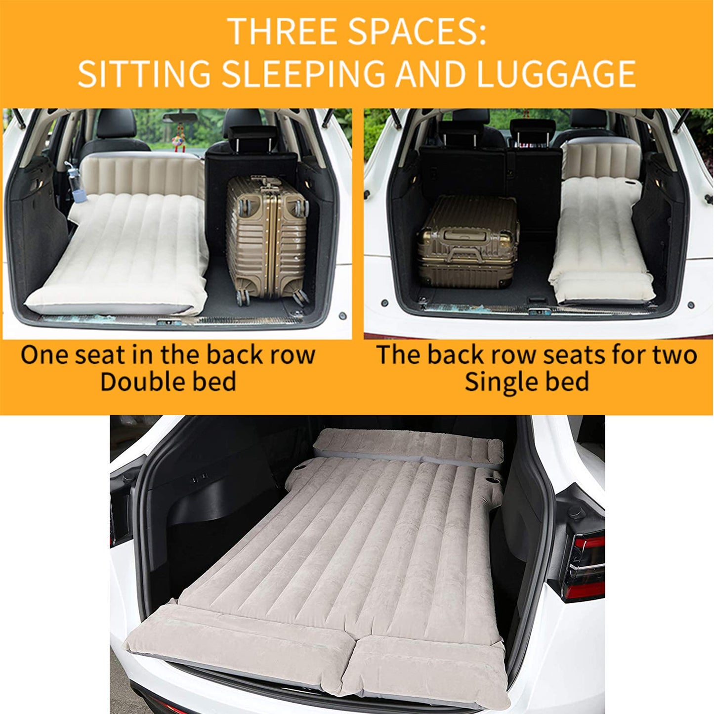 Air Mattress Bed for Tesla Model Y, 3, S, X 5 Seater | Inflatable Bed Camper Mode